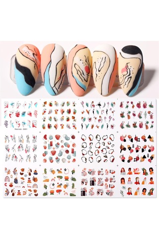 Su Transferli Nail Art Sticker D001 51025-1