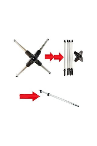 Createtech Buharlı Ütü Makinesi İçin Katlanır Kurutma Askılığı, Ayarlanabilir - Siyah