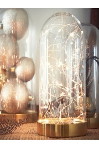 Led Işıklı Gold Ters Fanus 3 Metre Peri Tel Gün Işığı Gold Terary