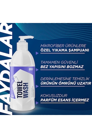 Gyeon Q²m Towelwash Mikrofiber Bez Havlu Eldiven Keçe Ped Yıkama