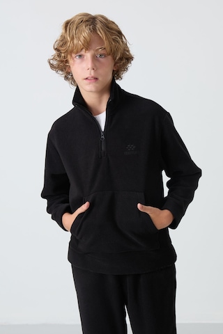 Tommylife Tommy Life Siyah Kalın Yumuşak Dokulu Standart Fit Nakışlı Polar Erkek Çocuk Eşofman Takım - 11218 Siyah