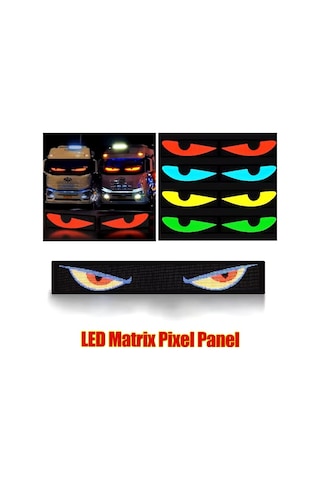 Wearfitpro Matrix Led Panel Cama Yapışan Telefon Kontrollü Otomobil Led,tırcı Kamyon Led Uznluk133cm-geniş19cm