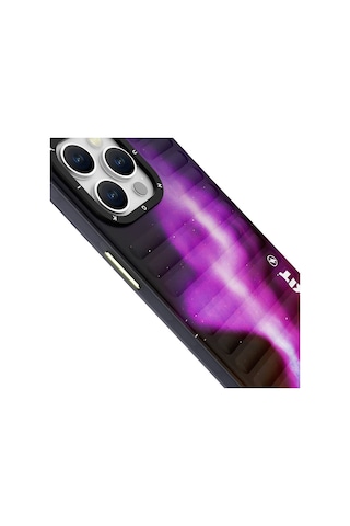 Apple Uyumlu iPhone 15 Pro Kılıf Kuzey Işıkları Desenli Youngkit Aurora Serisi Yeşil