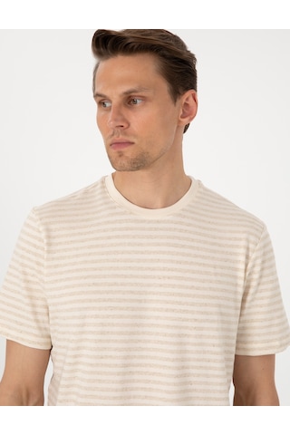 Pierre Cardin Erkek Bej Tişört 50303857-vr011 Bej