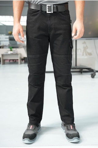 Uniprom İş Pantolonu Kot Kumaş Titan Flex Model Siyah Siyah