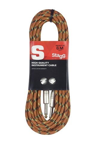Stagg Enstrüman Kablosu Kumaş 6m Sgc6vt Or