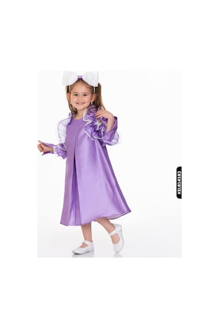 Xo Kids Kız Elbise 2-10 Yaş 6338 Kelb14183 Mor