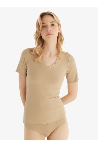 Blackspade Kadın T-shirt 51814 - Kahverengi Kahverengi