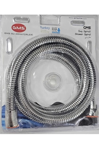 Gms Duş Hortumu - Krom Duş Spirali 175 Cm Gümüş