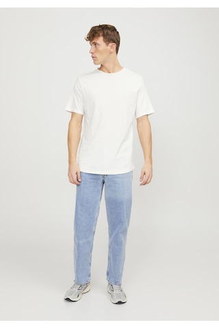 Jack & Jones Jjebasher Tee O-Neck Ss Noos Erkek Beyaz Tişört Beyaz