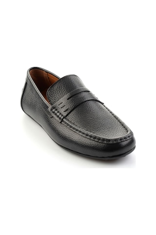 Bambi Siyah Hakiki Deri Erkek Loafer Ayakkabı E01547011240 Siyah