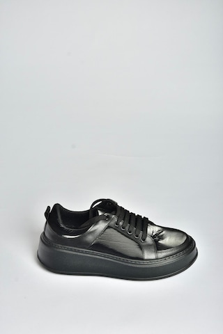 Fox Shoes V274728004 Siyah Kalın Tabanlı Spor Ayakkabı Sneakers Siyah
