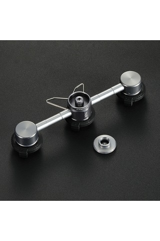 Geeksen Bkz30 Aluminyum Kasalı 3'ü 1'e Gaz Deposu Adaptörü - Çıkışlı Kamp Çözümü, Hızlı Kilitleme Ve Geri Akış Engeli, Karbon Siyah Siyah