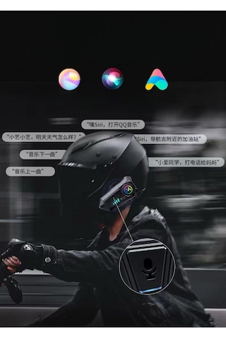 Motorsiklet Kask Interkom Kulaklık Rgb Işık Bluetooth 5.3 Bağlantı