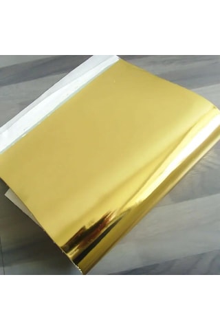 Esemiz Gold Altın Aynalı Varak Parlak Folyo Kendinden Yapışkanlı Otomobil Jant Motorsiklet Bisiklet Mobilya Beyaz E