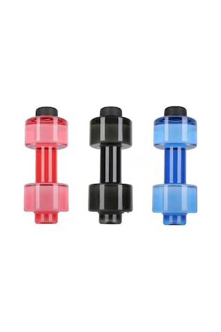 Taşınabilir Ev Fitness Dumbbell Su Şişesi, Kapasite: 2600ml Kırmızı