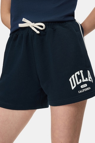 Ucla Lotte Lacivert Baskılı Pamuklu Standard Fit Kadın Örme Şort