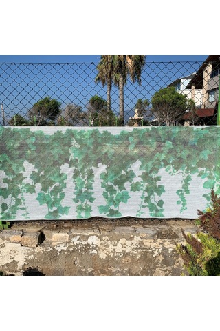 Baskılı Balkon Çit Filesi 1m X 5m Model D - Cırt Kelepçe Hediyeli