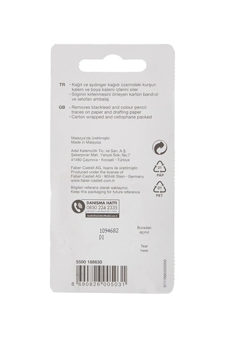 Faber-castell 2 Plastik Silgi 7086/30 Beyaz