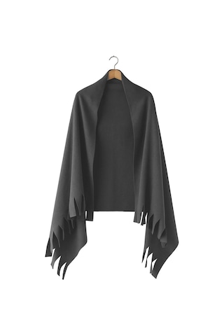 Elif Mira Unisex Polar Omuz Şalı 70x180 Cm Kışlık Sıcak Şal Elegantwarm Antrasit
