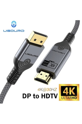 Ugourd 3-metre Displayport To Hdmı Çevirici Kablo 4k Dp To Hdmı