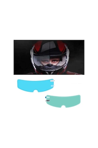 Motosiklet Kaskı Buğu Önleyici Film Su Geçirmez Dayanıklı Çizilmez Lens Şeffaf Koruma - 23.5 Cm