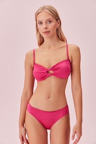 Suwen Begonvile Burgulu Straplez Bikini Üst Sb25615144d144 Begonvil
