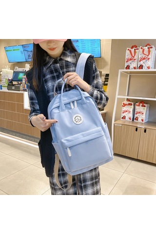 Yifomall Kadın Genç Erkek Spor Sırt Çantası, Outdoor Gezi Seyahat, Hafif Taşınabilir, Büyük Kapasite, Dayanıklı Nilon Materyal, Siyah Siyah