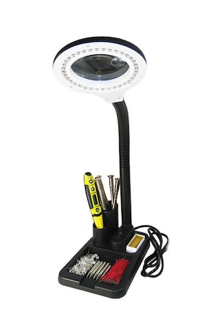 -esnek 5x /10x,40 Led Işıklı Büyüteç,lamba A808 İnce İşler Çalışma Yardımcısı Hobi Lambası