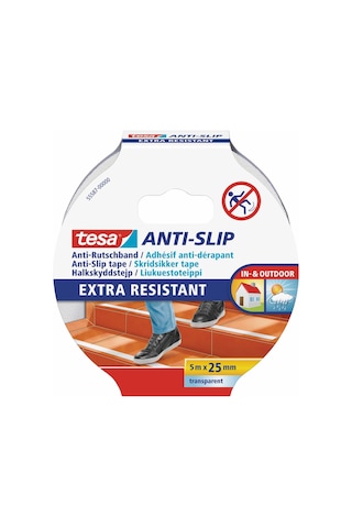 Kaydırmaz Bant, Zemin Güvenliği İçin, Şeffaf, 5m X 25mm