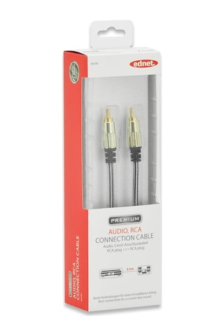 Ednet 84596 Rca Audio/phono 2.5 Metre Siyah Kablo