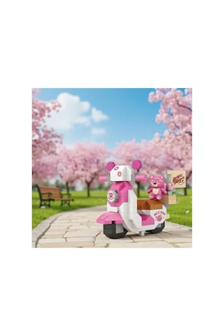 Pembe Ayıcıklı Motor 130 Parça Block Loz Oyuncak-mini Poşet 1 Adet