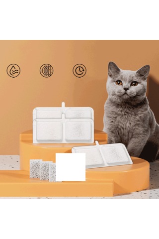 Ecronicword 6'lı Paket Evcil Hayvan Su Dağıtıcı Filtre Kartuşları F16