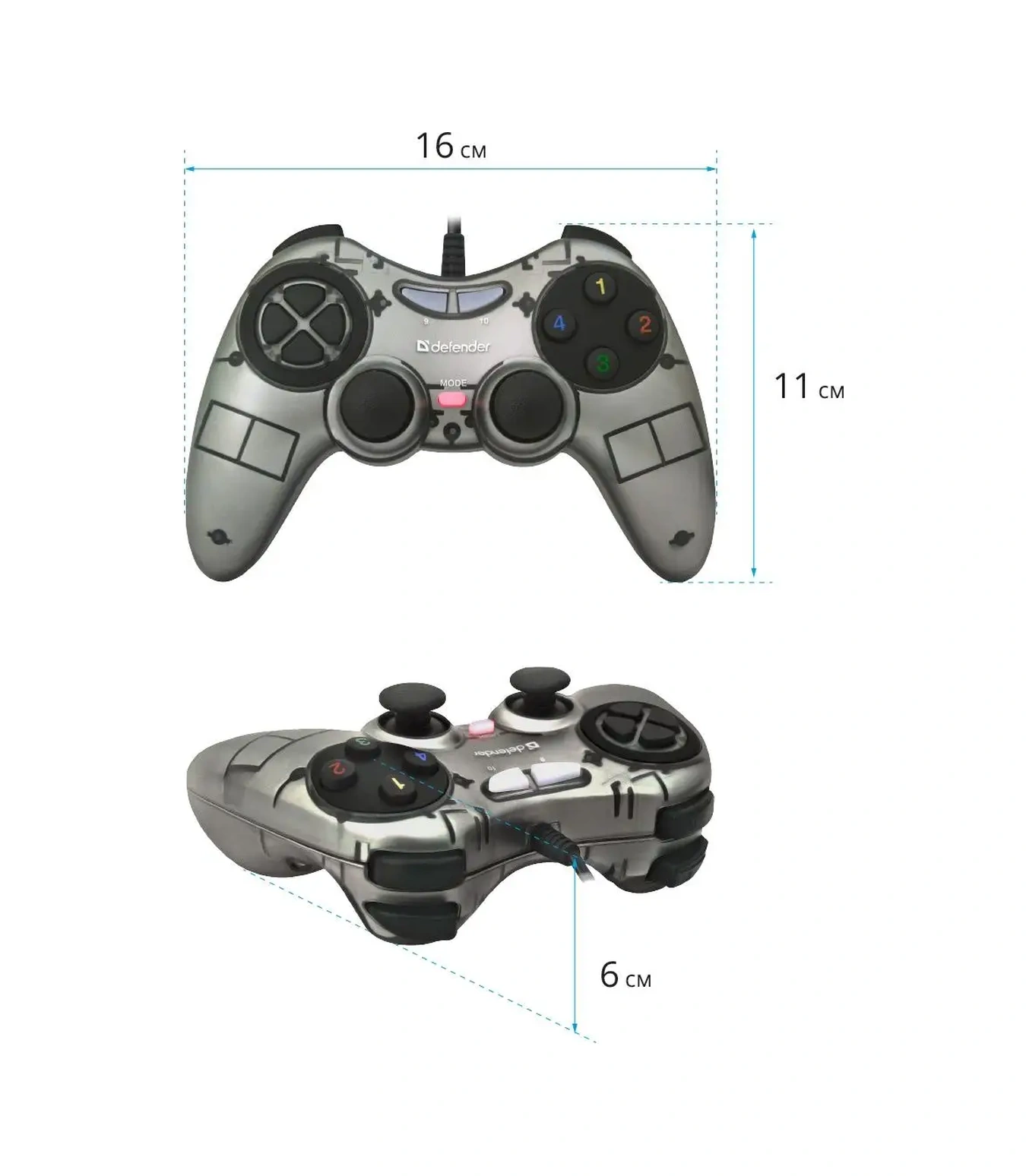 Defender Zoom Kablolu Joystick Pc Gamepad 5540473