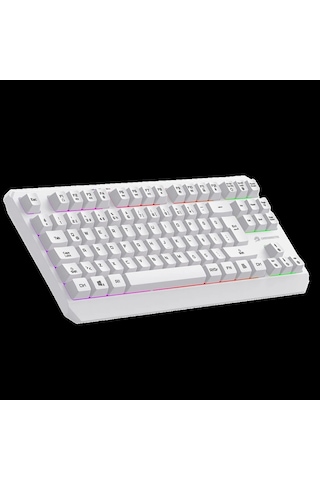 Gamebooster G75 Elya Rainbow Aydınlatmalı Beyaz Tkl Membrane Oyun Klavyesi