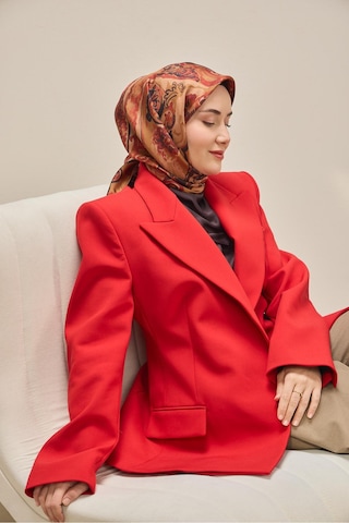 Silk Home Tivil İpek Eşarp Ist 11512- 23 Bordo Etnik Desen