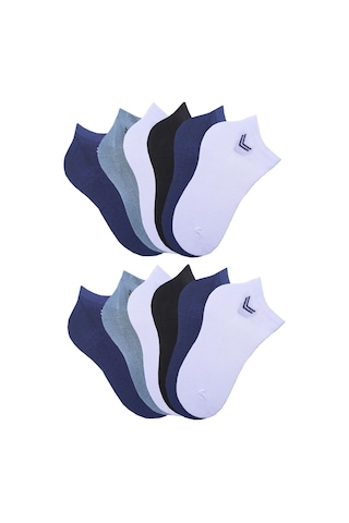 12'li Erkek Çocuk Bambu Dikişsiz Kısa Patik Çorap Klimalı Çorap KARIŞIK Çok Renkli