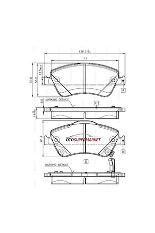 Toyota Corolla Uyumlu Ön ve Arka Fren Balatası 1.4 D4D 2007-2012 Bosch