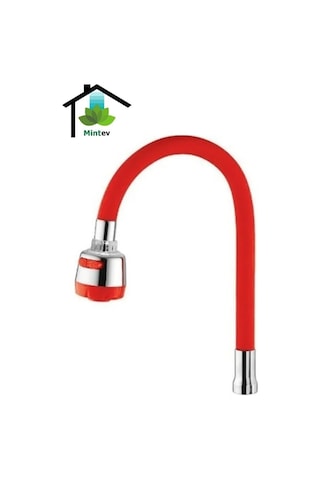 Mintev Mutfak Evye Oynar Başlıklı 2 Fonksiyonlu Esnek Spiralli Renkli Lavabo Musluk Borusu