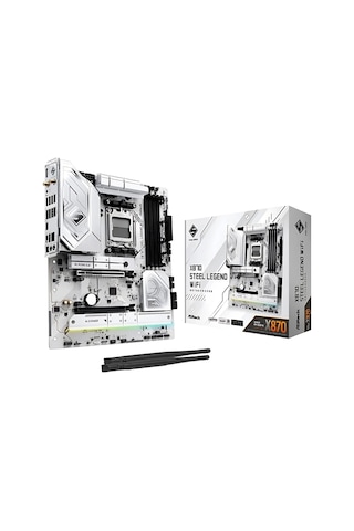 Asrock X870 Steel Legend WİFİ 7 8000 MHz OC DDR5 RGB M.2 AM5 Atx Anakart