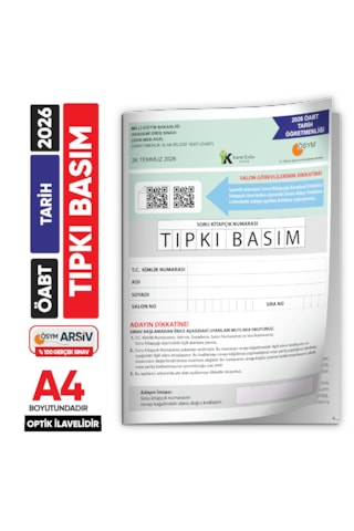 2026 Meb-ags Öabt Tarih Öğretmenliği Ösym Tıpkı Basım Kitapçığı Türkiye Geneli Deneme
