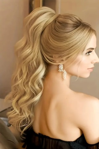 Caş Dekorasyon Küllü Sarı Çıtçıtlı Dalgalı At Kuyruğu Saç 16 Sarı