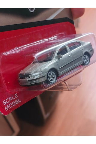 Welly 1:64 Ölçek Metal Skoda Octavia Gri