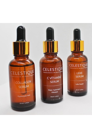 Celestique Kolajen + Leke Karşıtı + Vitamin C Serum 3 x 30 ML