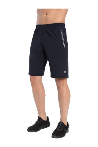 CROZWİSE 3192-01 Astarsız Dalgıç Kumaş Training Erkek Spor Şort Beyaz - Lacivert