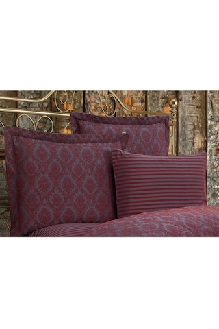 Monaco Bambu Jakar Kumaş Bordo Ikili Oksford 60x80 Cm Yastık Kılıfı-1323 Çok Renkli