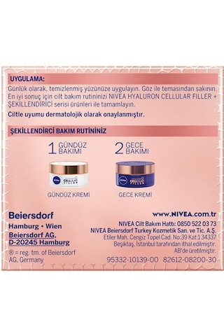 Nivea Hyaluron Cellular Fıller + Şekillendirici Gündüz Kremi 50 Ml SPF 30