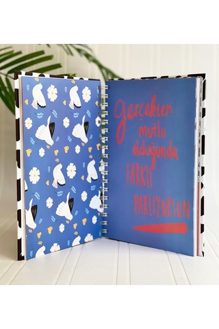 İnek Tasarımlı Konuşan Ajanda Siyah