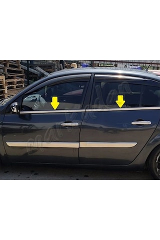 Markadan Renault Megane 2 Sedan Krom Cam Çıtası 2004-2010 4 Parça