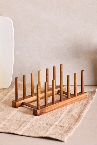 Akasya 6 Bölmeli Tabaklık Kahverengı Kahverengi